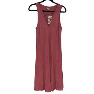 NWT TRUE CRAFT Curvy Dusty Rose Dress With Criss Cross V-Neck Size 0X